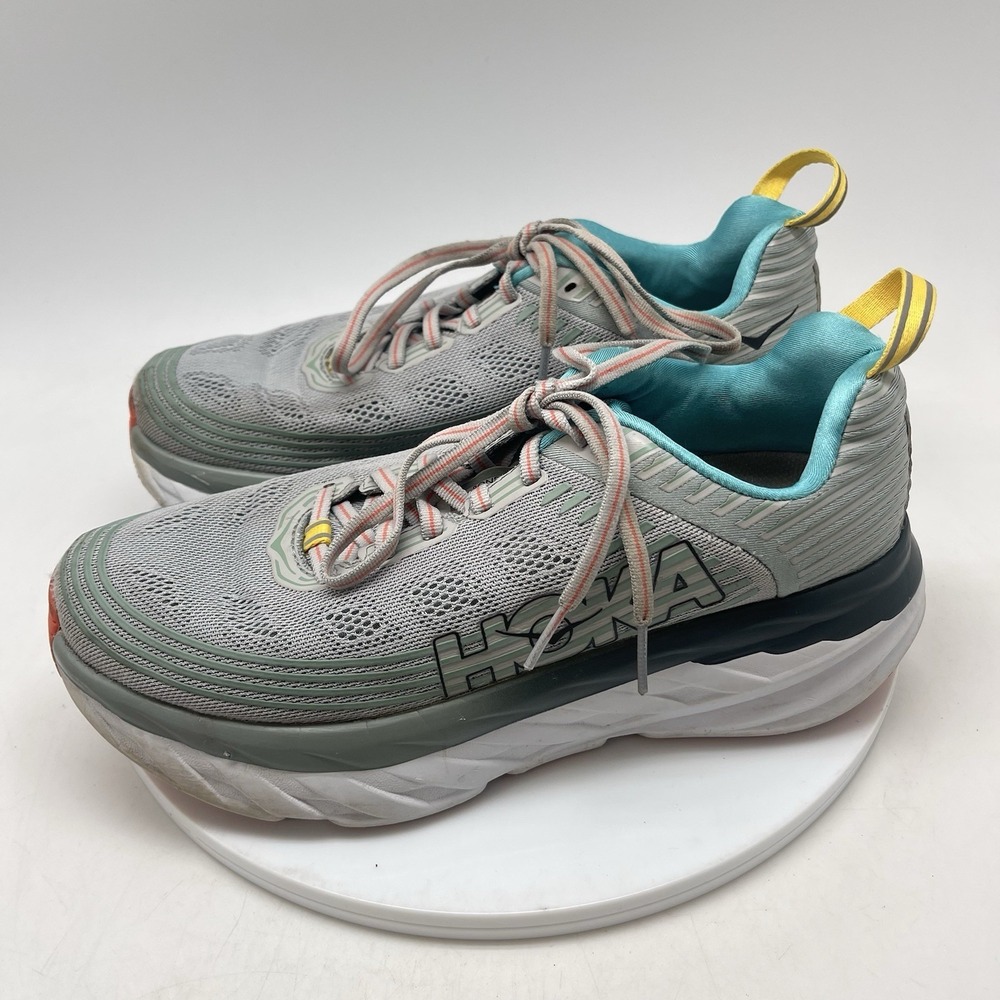 Hoka One One Sneakers Womens 8.5 Bondi 6 1019270 VBWI Gray Running Shoes - Picture 3 of 10